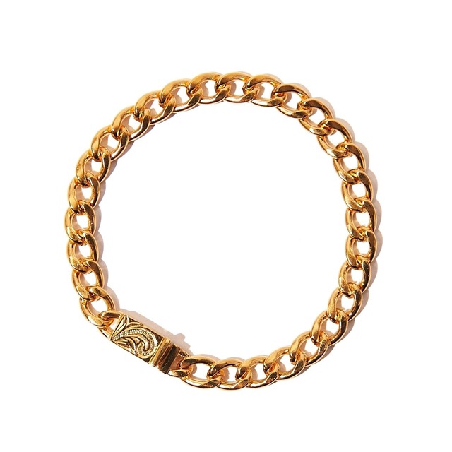 316L Hawaiian plate bar bracelet【GOLD】#h41