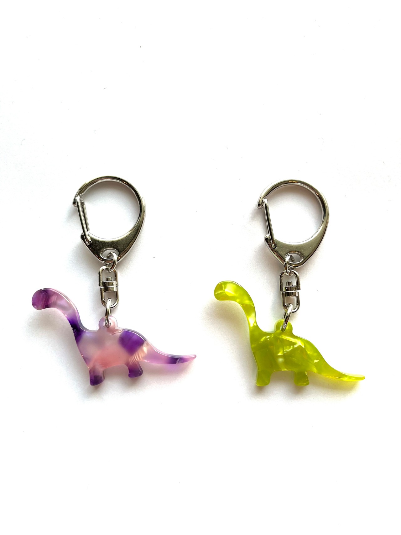 恐竜キーホルダー★ブラキオサウルス　【メガネ産地福井～メガネ素材で作ったアクセサリー】