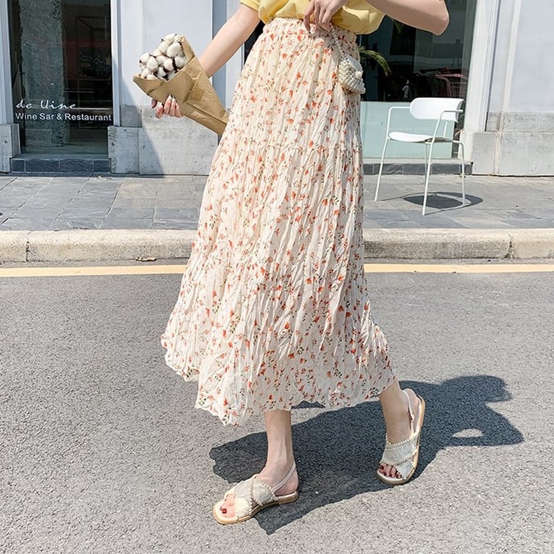 【ワンサイズ】フラワースカート