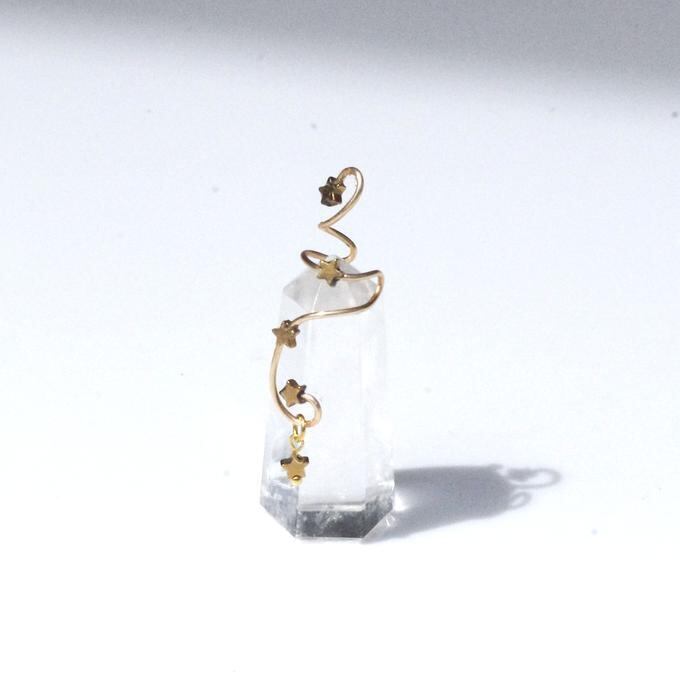 【Sale】一点物✦⋆.·星に願いを ⋆.··五星Wのカシオペアイヤーカフ⋆.·✦星風さんコラボ