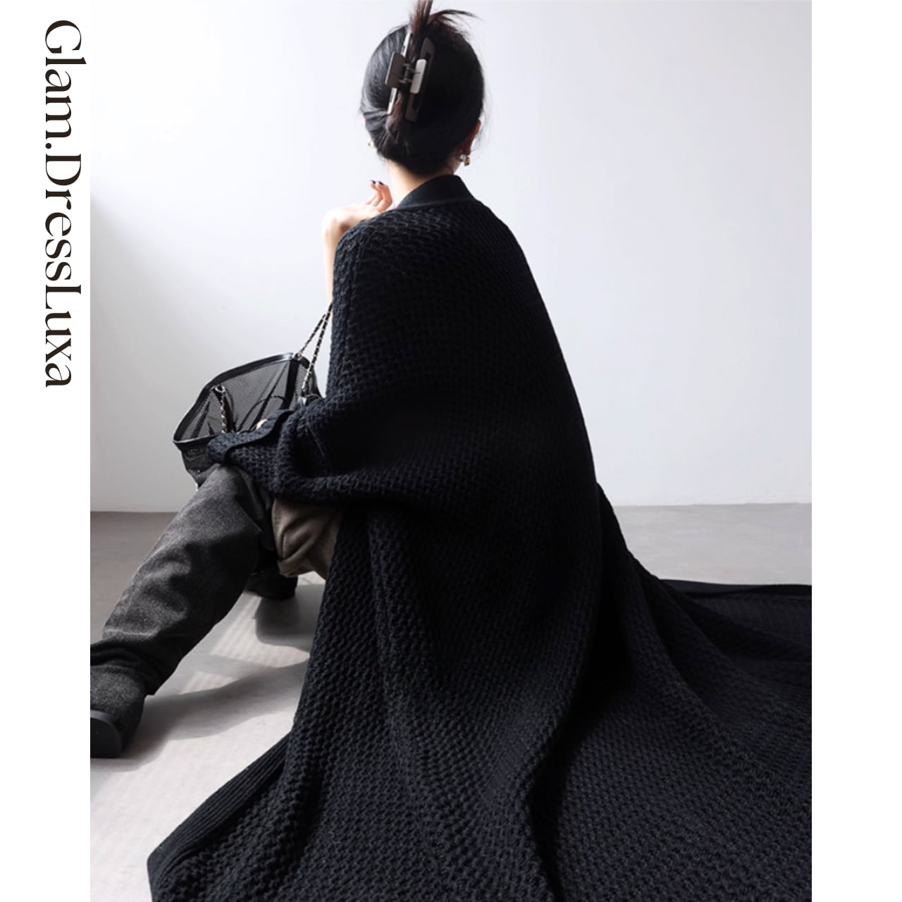 Chunky Knit Long Gown/2color_K43