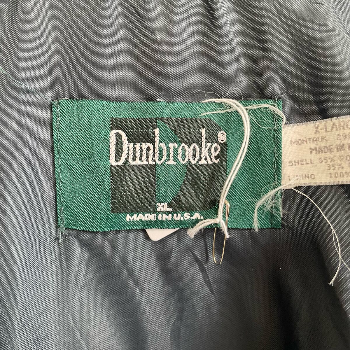 90s Dunbrooke ジップアップ ブルゾン 古着 スリートーン USA製 刺繍