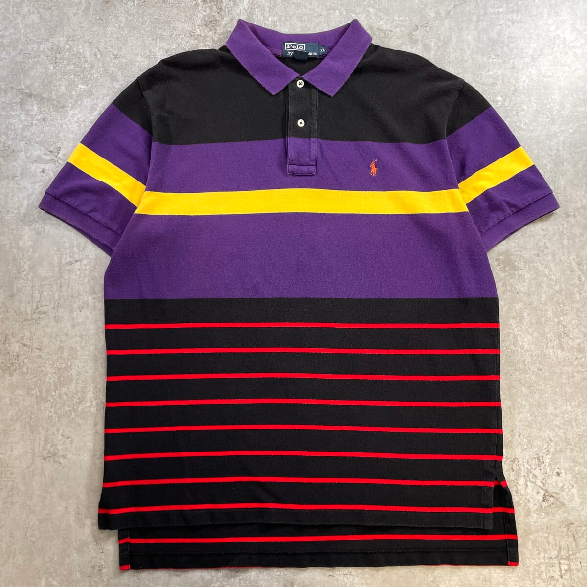 90年代 Polo by Ralph Lauren ポロラルフローレン マルチボーダー 半袖
