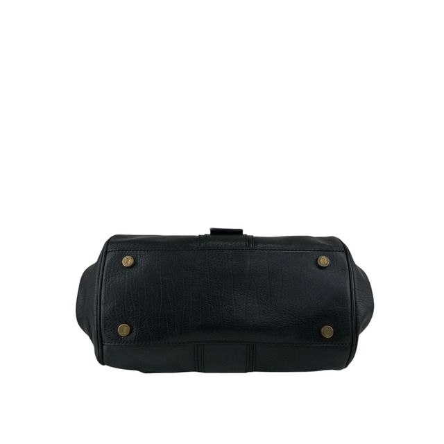 CELINE セリーヌ ハンドバッグ ブラック フロントバックル レザー ミニボストン vintage ヴィンテージ オールド nxugts