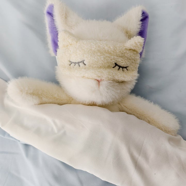 紫色の耳と瞳が可愛い ねこぬいぐるみ （40cm） | LittleBean丨海外
