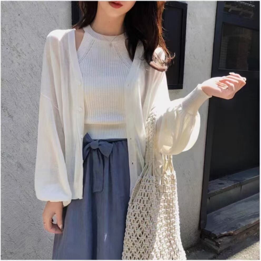 シアーショートカーディガン　AJ12541-9929