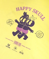 HAPPYスカルプリントベーシックTシャツ (YELLOW) CQ-46096