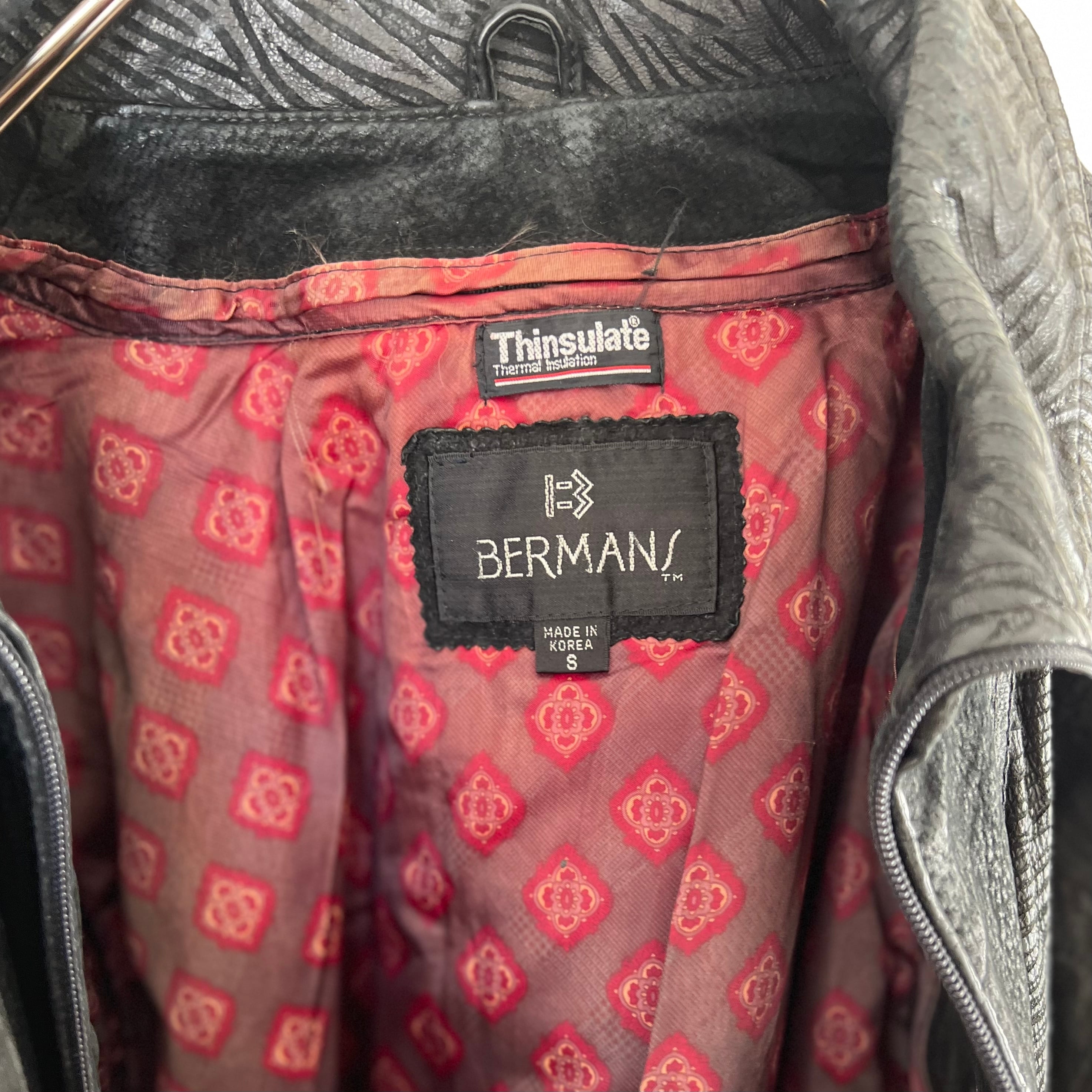 unisex】80's〜 Vintage BERMANS LEATHER riders jacket | SISON