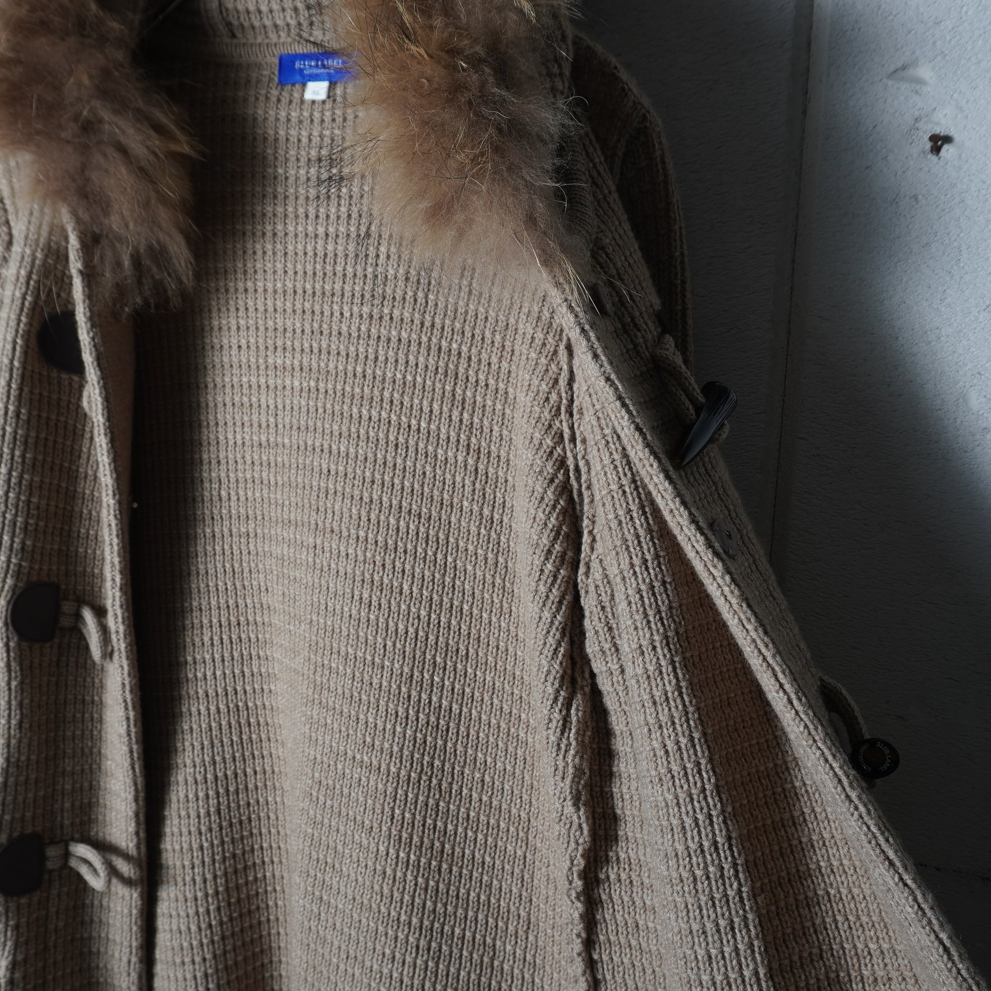 BURBERRYブルーレーベルのロングダッフルファーコート☆ 100