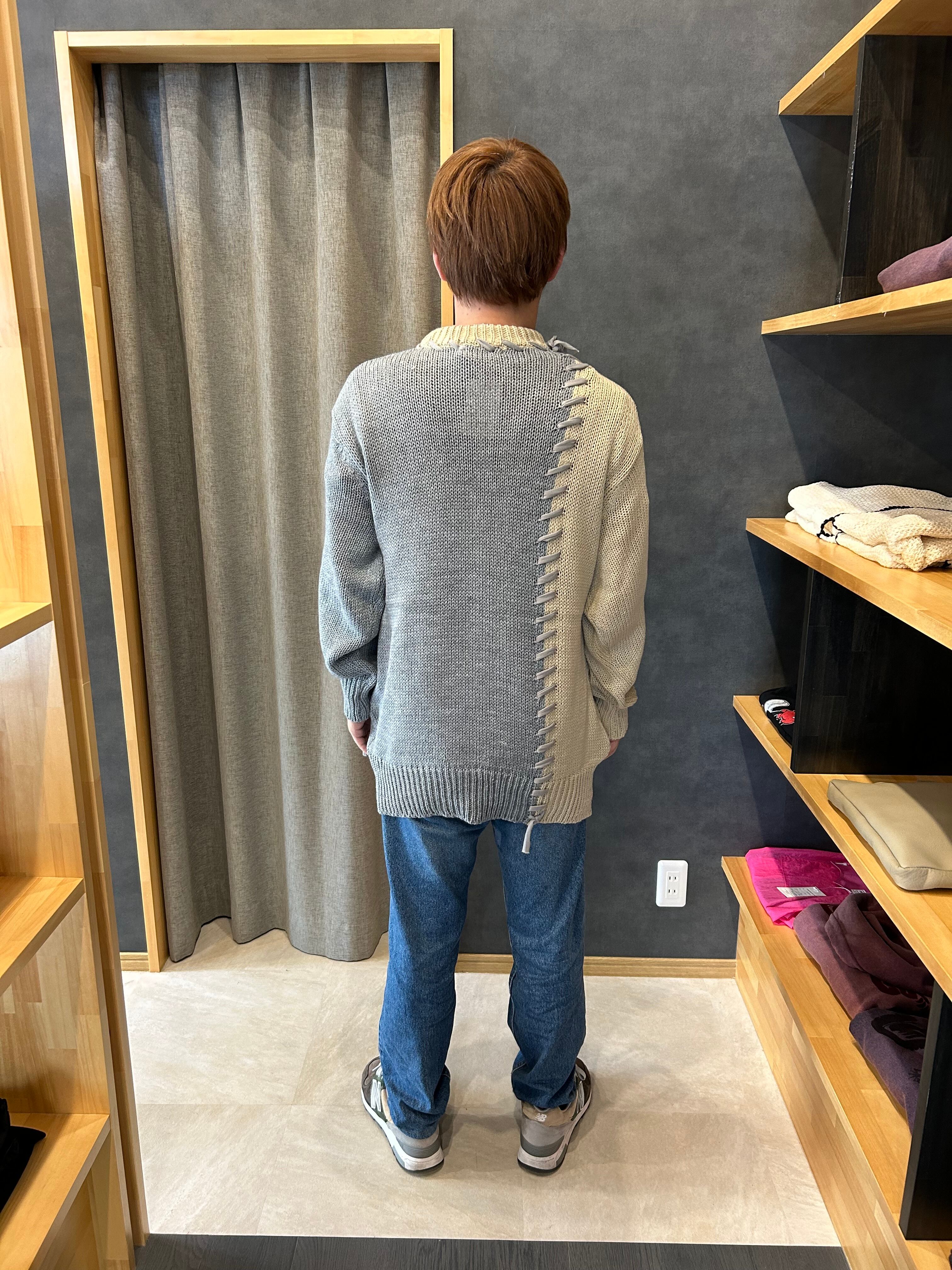 DISCOVERED ディスカバード】BRANKET STITCH WOOL SWEATER BEIGE | delhezi