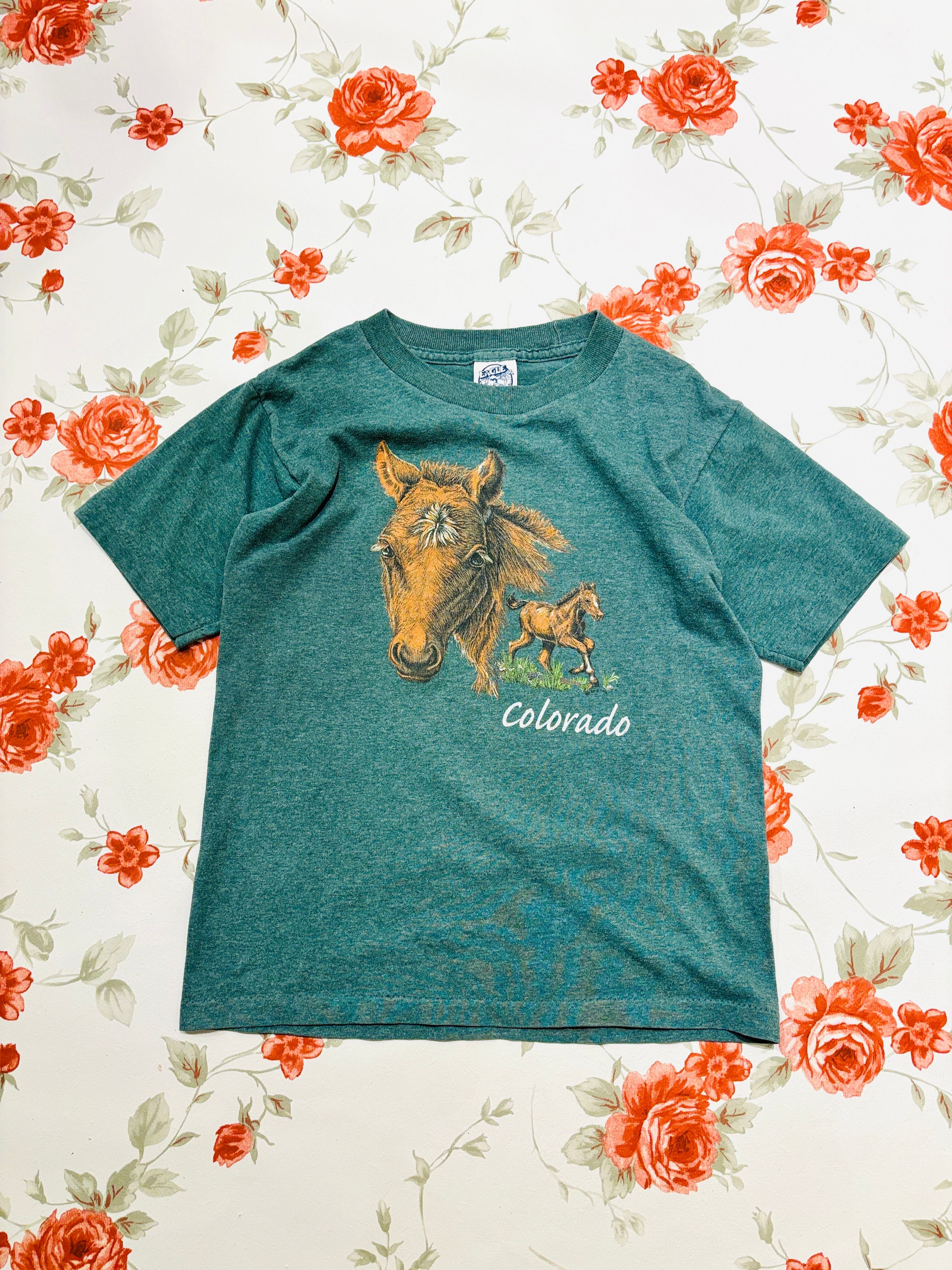 【kids vintage】horse Colorado T-sh. about 7-8y