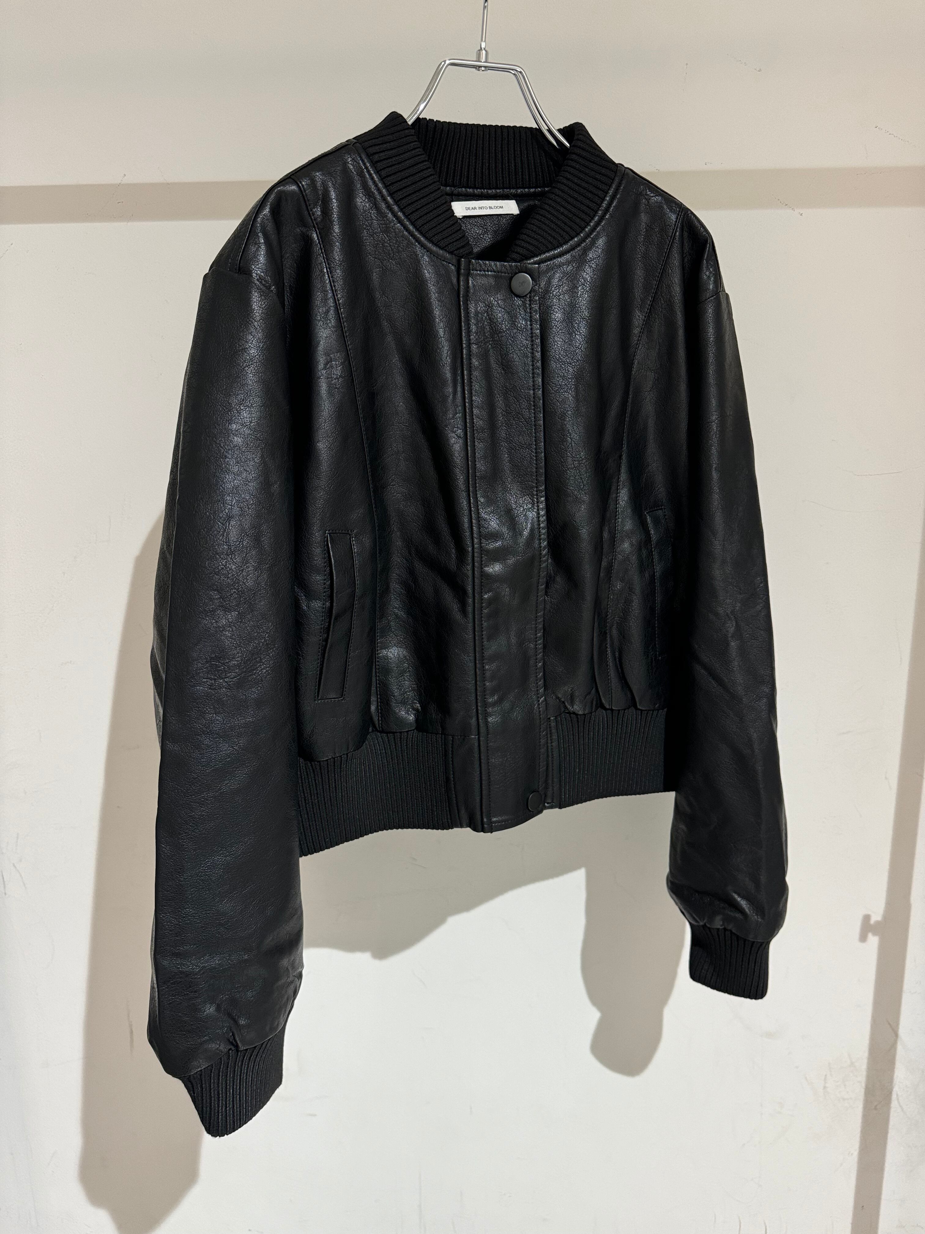 leather boa blouson