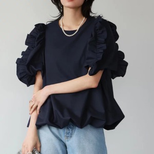 puff-sleeve blouse（ EC093）