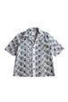 26SSA Botanical embroidery open collar shirt