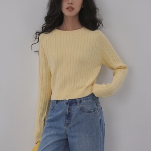cable short knit　j-0085