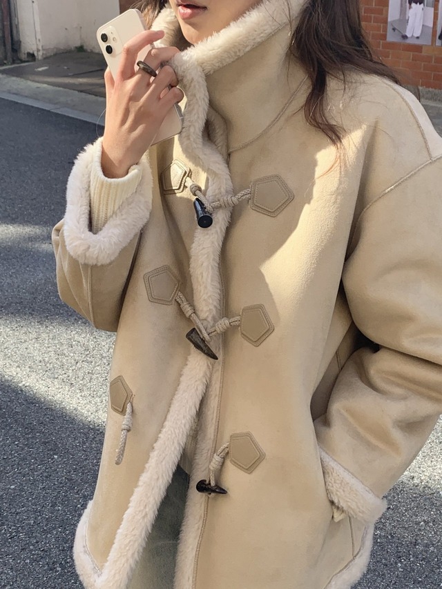 (verveine)  high-neck duffle reversible shearing mustang