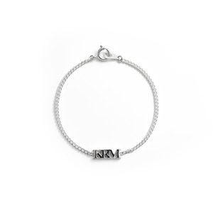 KRM logo charm silver bracelet