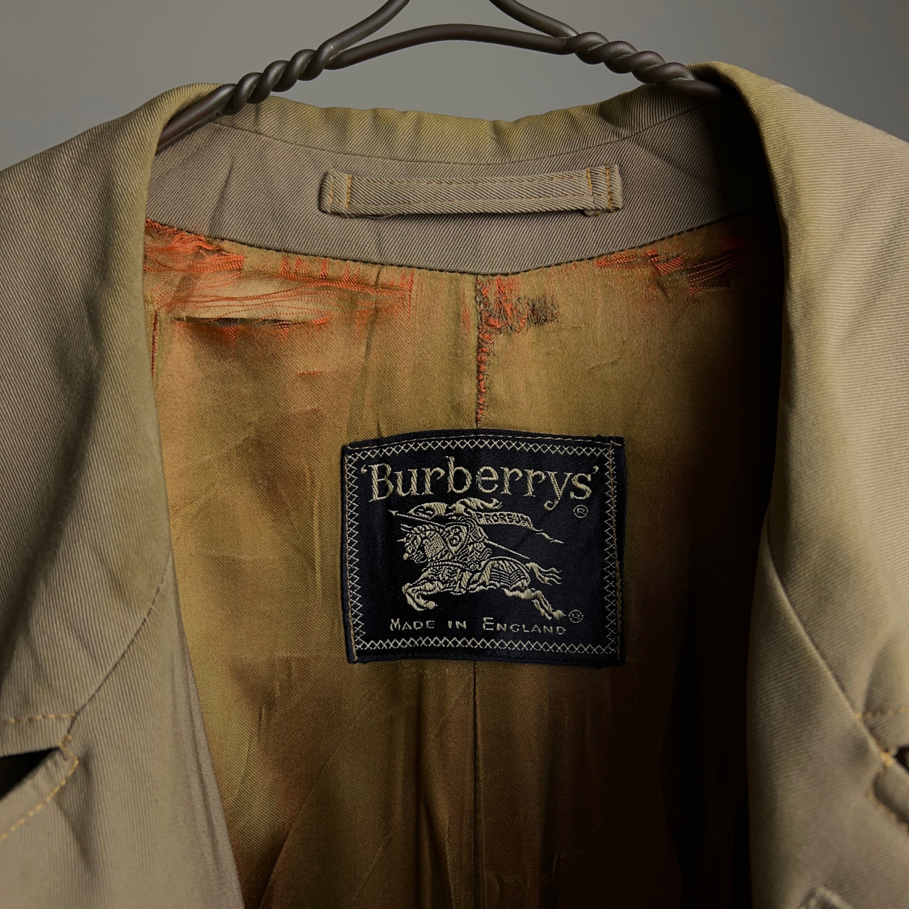 Vintage 'Burberrys' WOOL GABARDINE COAT バーバリー ウールギャバジン バルマカーン ステンカラーコート  ウールコート【1000A302】【送料無料】