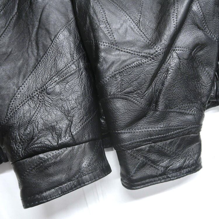 古着 Napoline Leather Outfitters パッチワーク レザージャケット