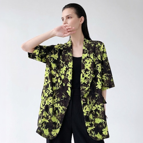 Abstract print blazer A00220
