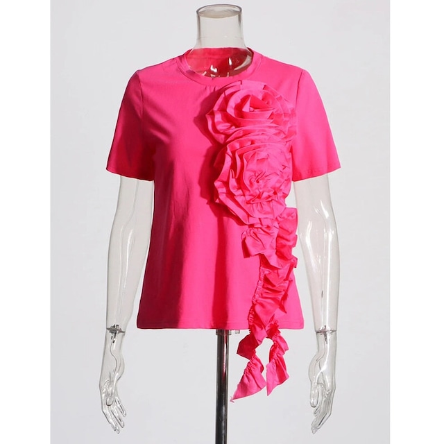 全4色/Rose drape t-shirt　B799