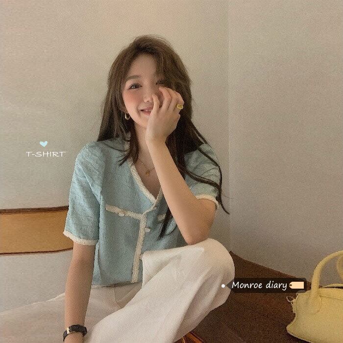 スタンダードショートシャツ トップス コート サマー レトロ 大人ガーリー スウィート キュート カジュアル 夏物 モンロー27185813909