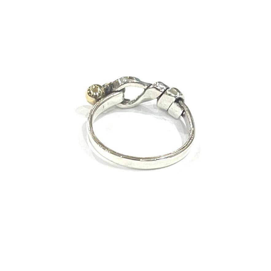 TIFFANY&CO】T1996 コンビツイストリング 12.5号／シルバー925×K18
