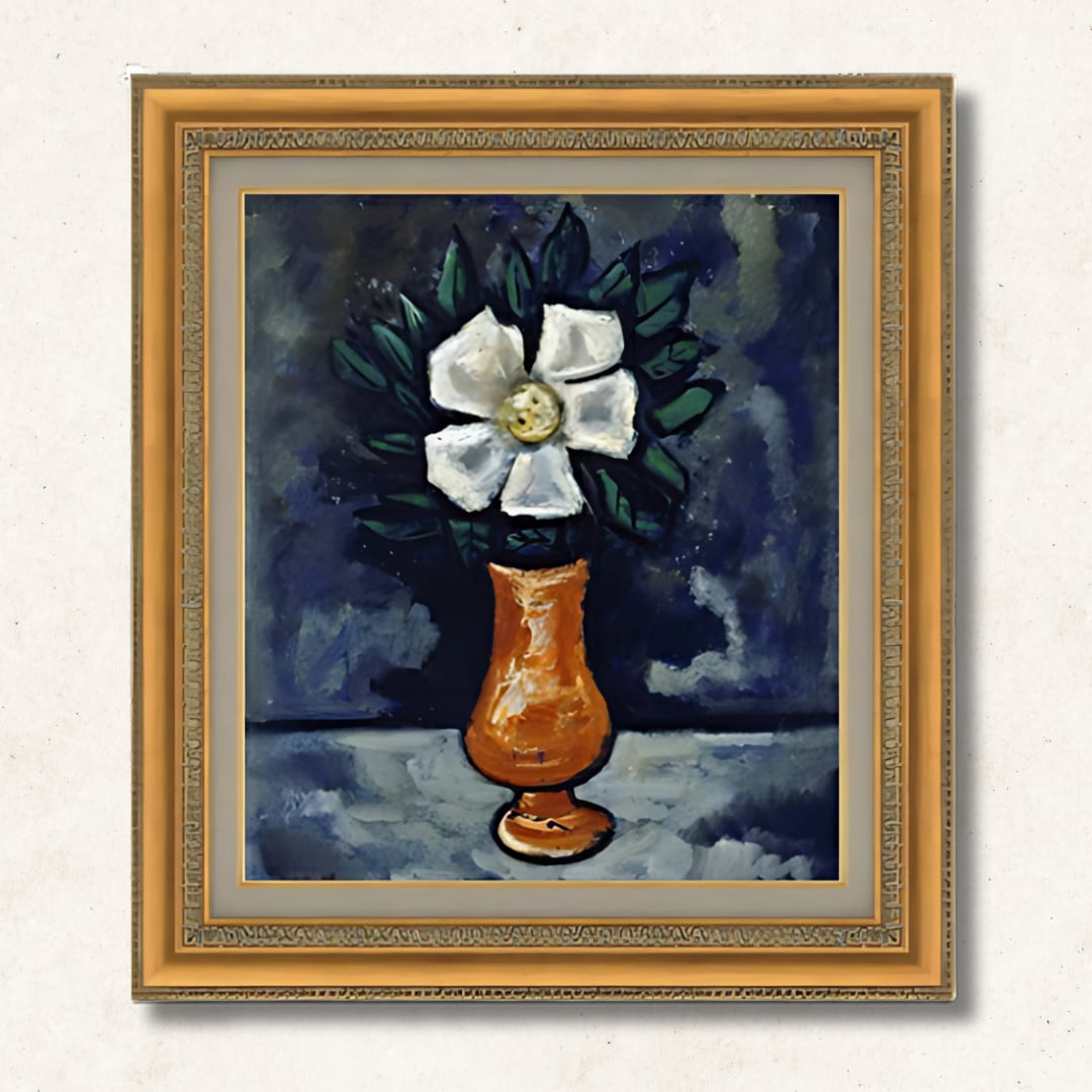 ◎アヴィ・フィーラー『白い花瓶』リトグラフ☆静物画