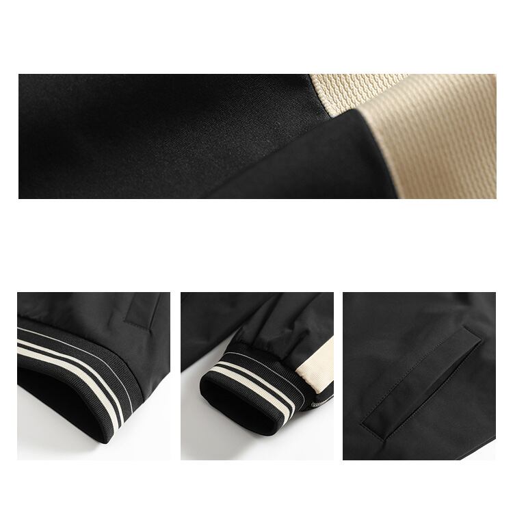 ★RETRO CONTRAST COLOR SPRACING STAND COLOR JACKET　　　A0459