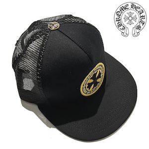 CHROME HEARTS Fabric Front Black Twill Hat　クロムハーツ ロゴ キャップ【305834-blk】