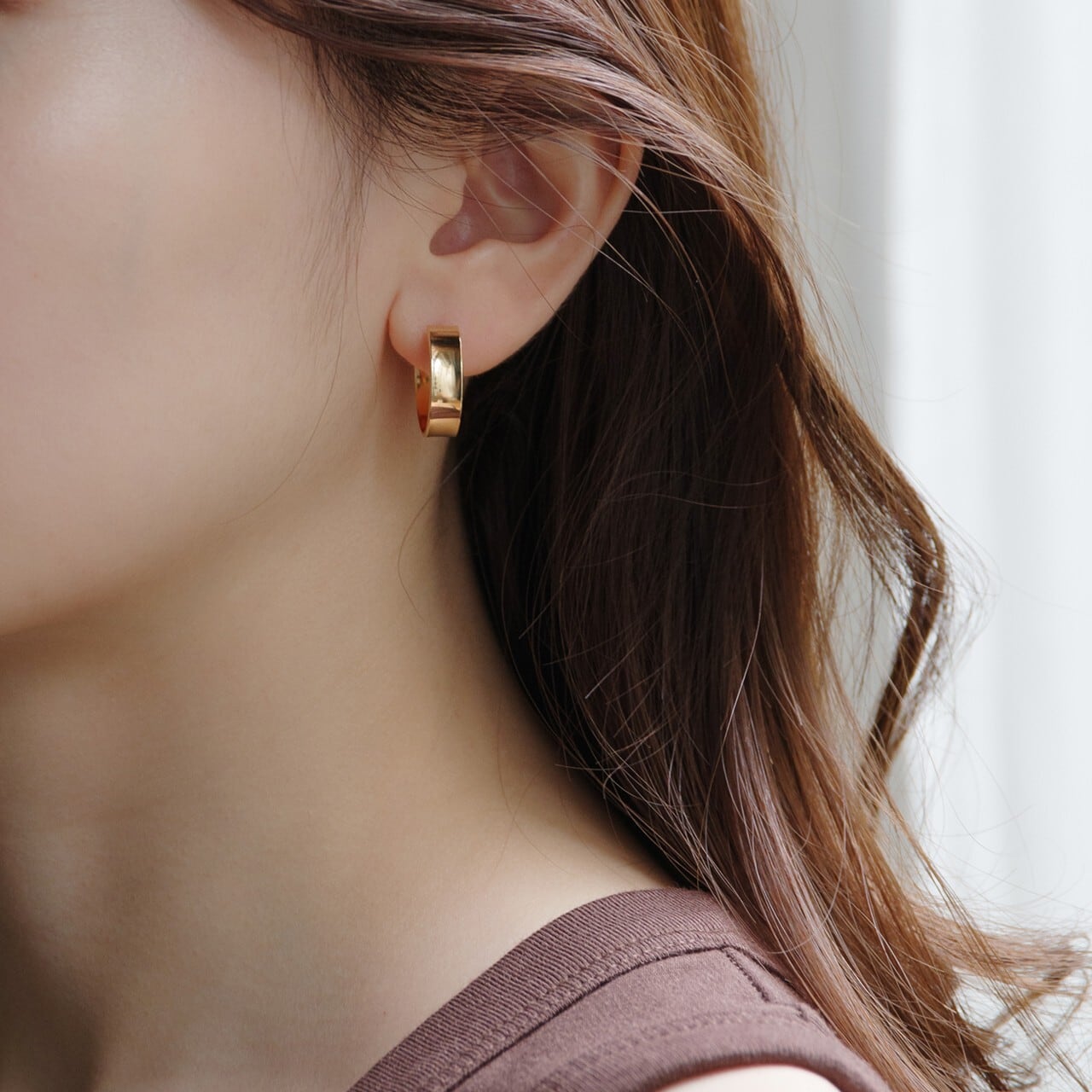 K18イエローゴールド直径18mmフープピアス【MKY0012P1】 | MONICE/モニス