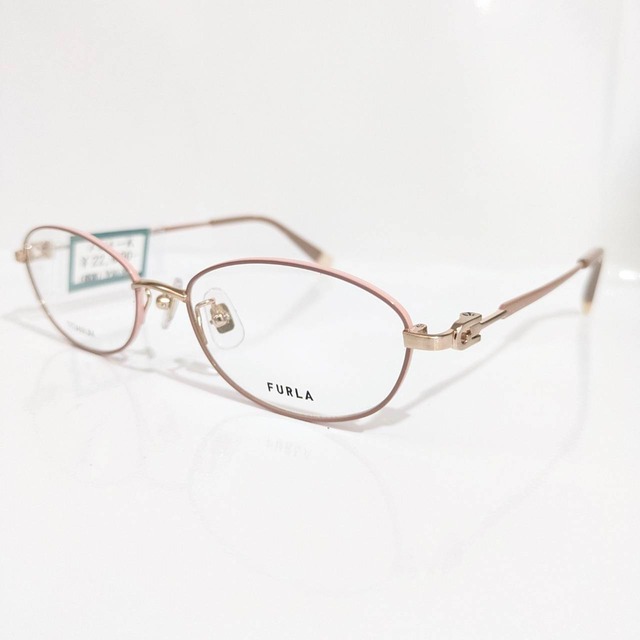 【FURLA】オーバルメタルフレーム　ベージュ・ピンク