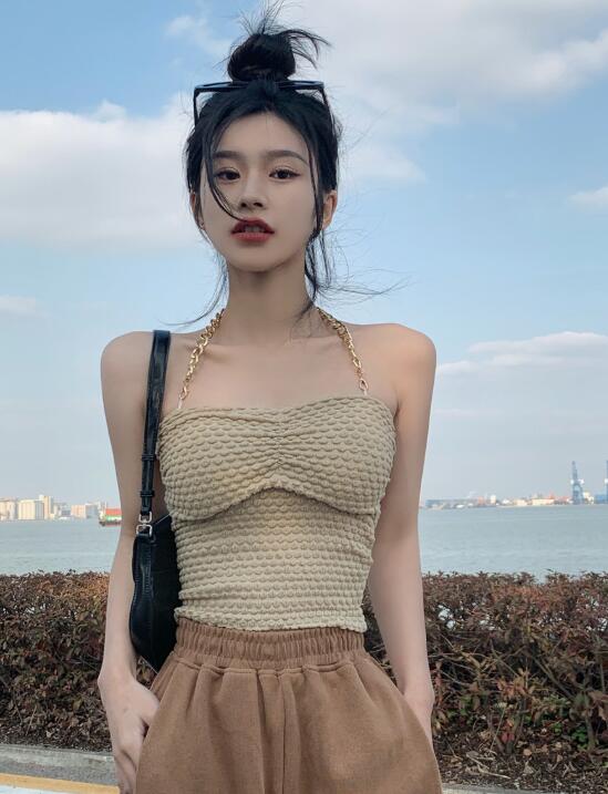 ファッション レディース トップス ベスト ノースリーブ ショート 夏