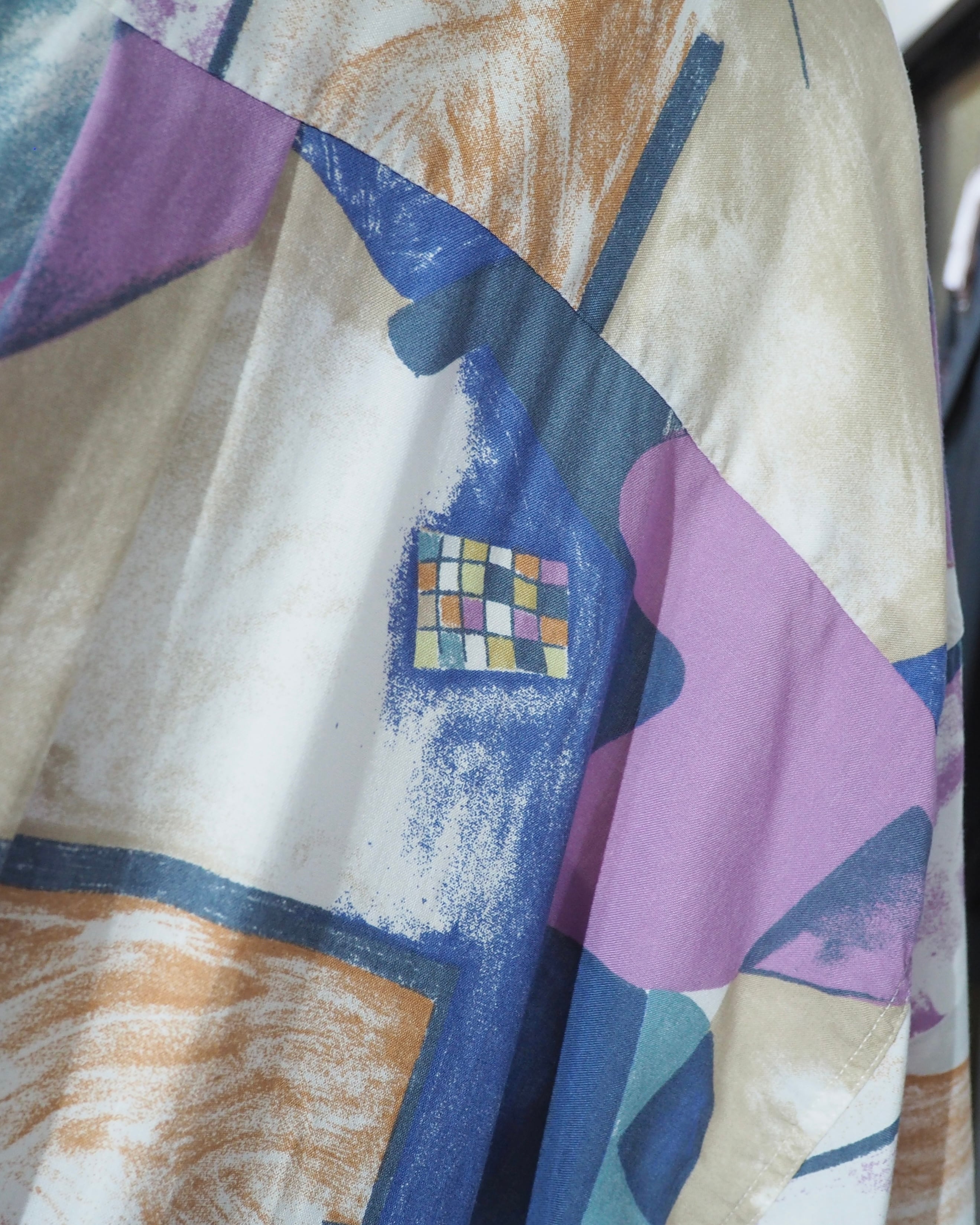 1990s Colorful Abstract art printed vintage loose SS shirt