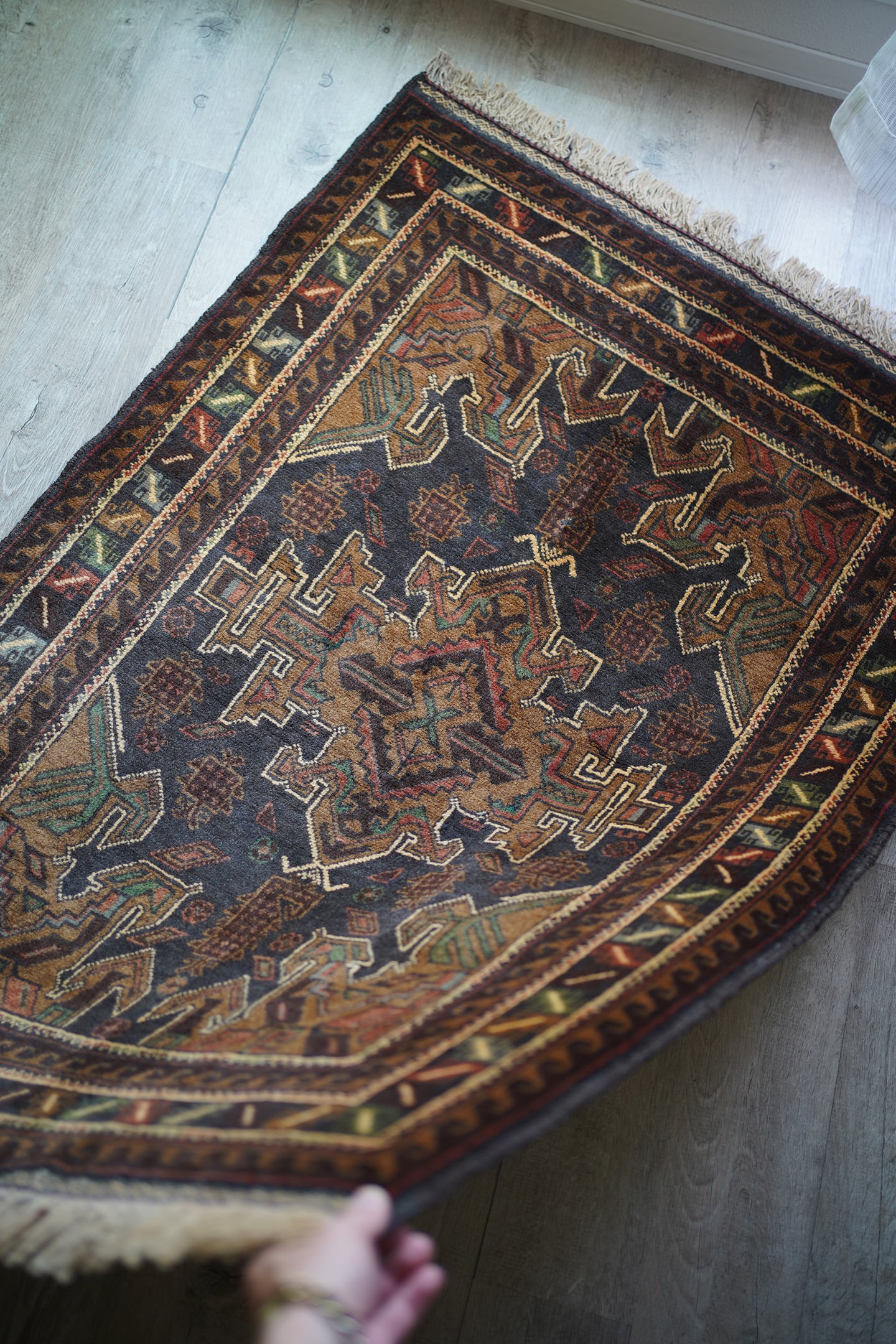 330】Vintage Afghan Adraskand Baluch rug 1960's | ヴィンテージラグ