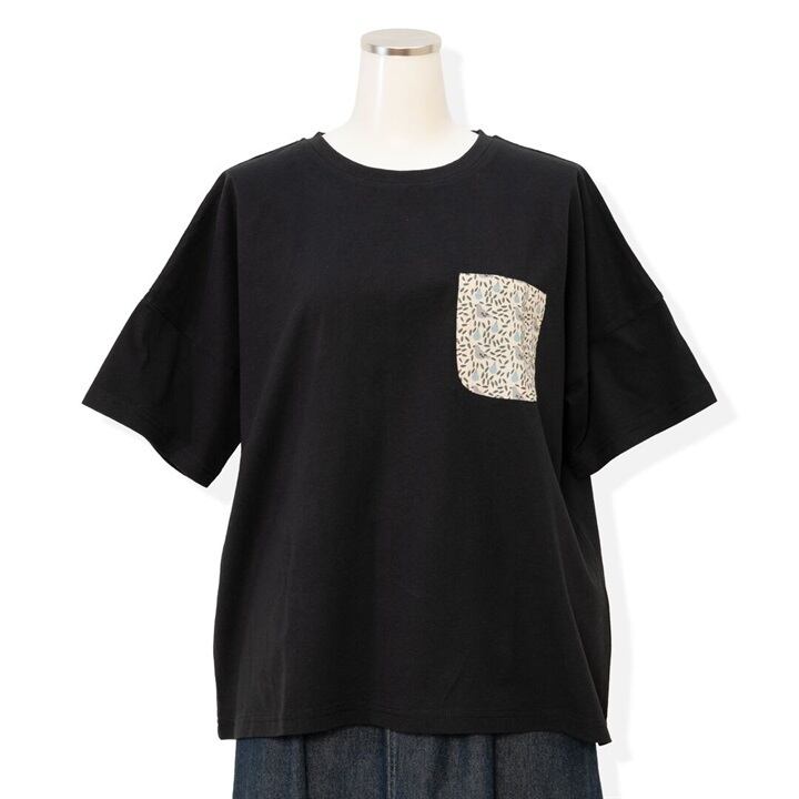 【Emago.】ポケット付き半袖Tシャツ|トリと洋ナシ
