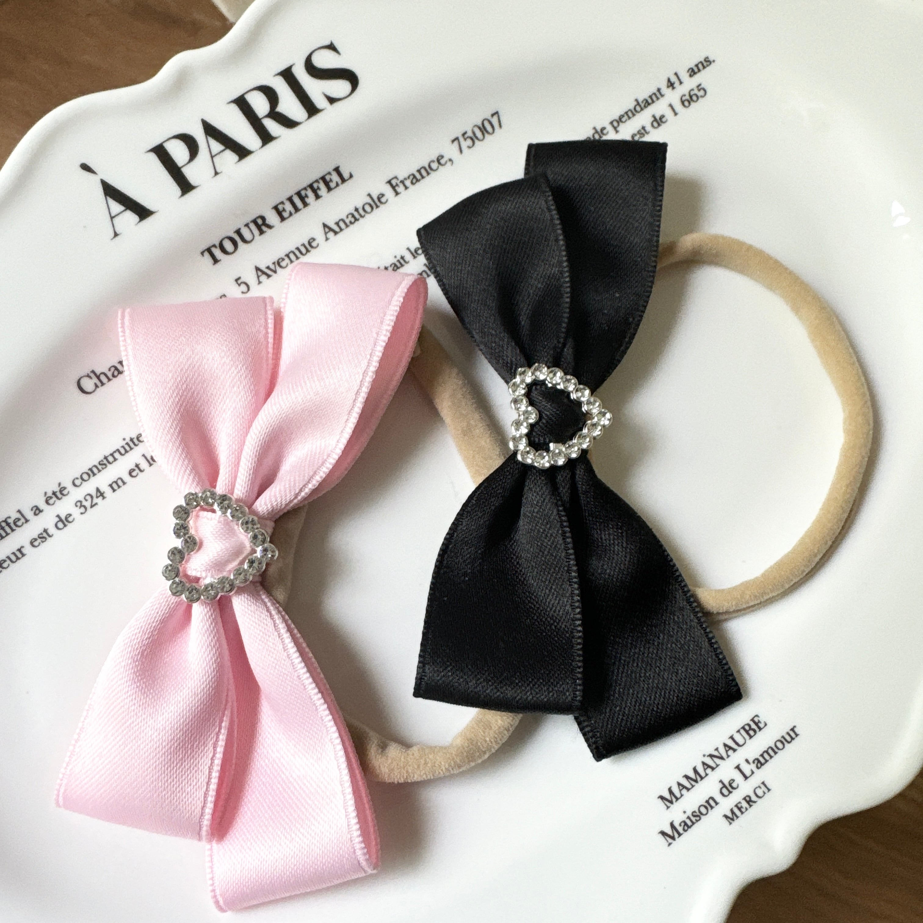 ハートキラキラおリボンヘアバンド