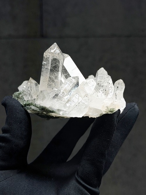 クォーツクラスター×クローライト×アナテース【ML-0182】インド マニハール