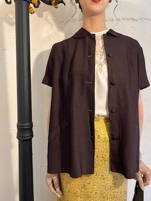 40's-50's Vintage Rayon short sleeve Jacket