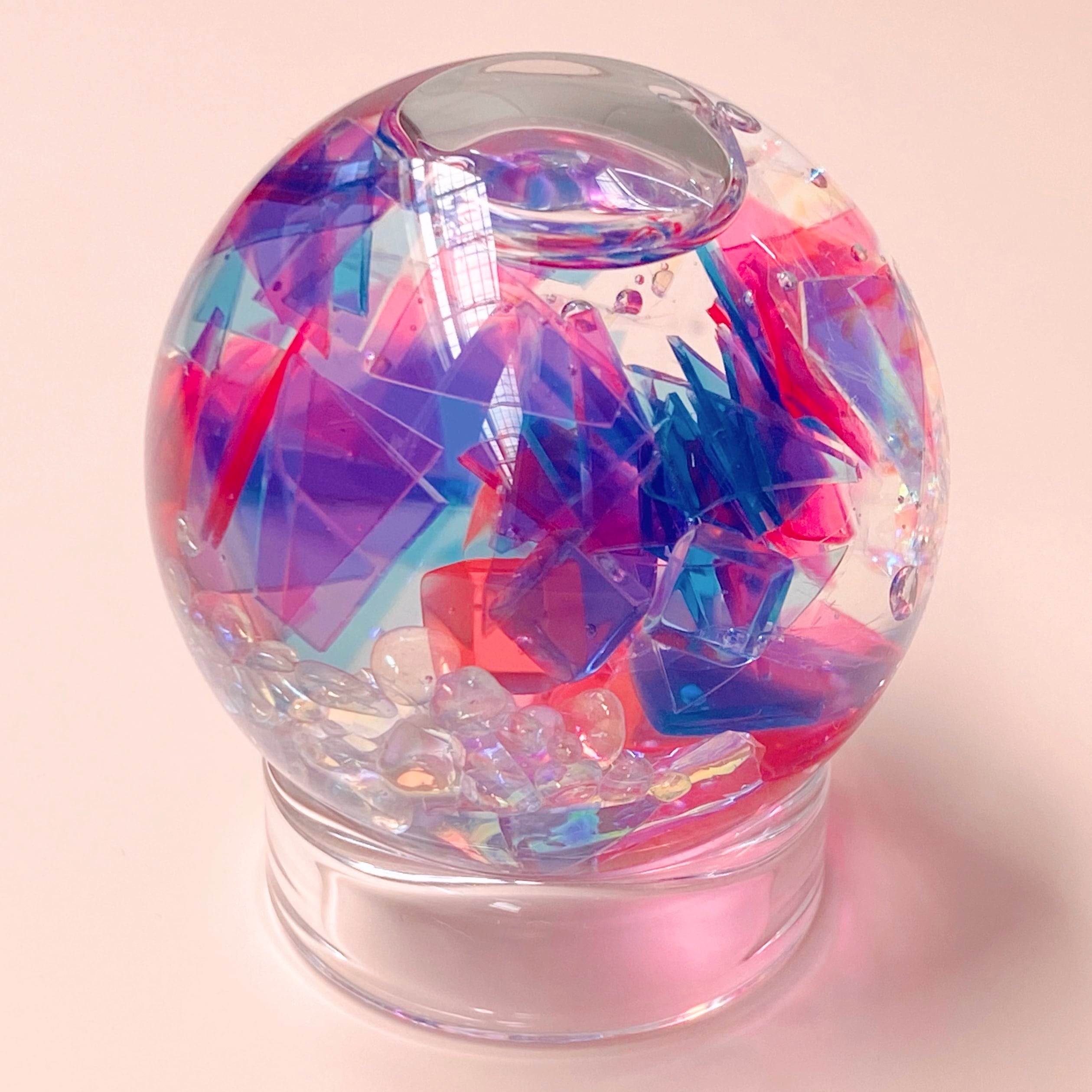 m*i様 紫陽花の万華鏡 グラスニーク ガラスポット 紫陽花の