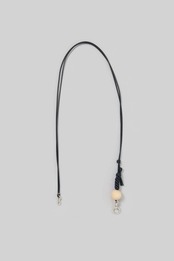 _Fot - Knot ball_strap ：Greige｜ウッドボール／レザー／オブジェストラップ