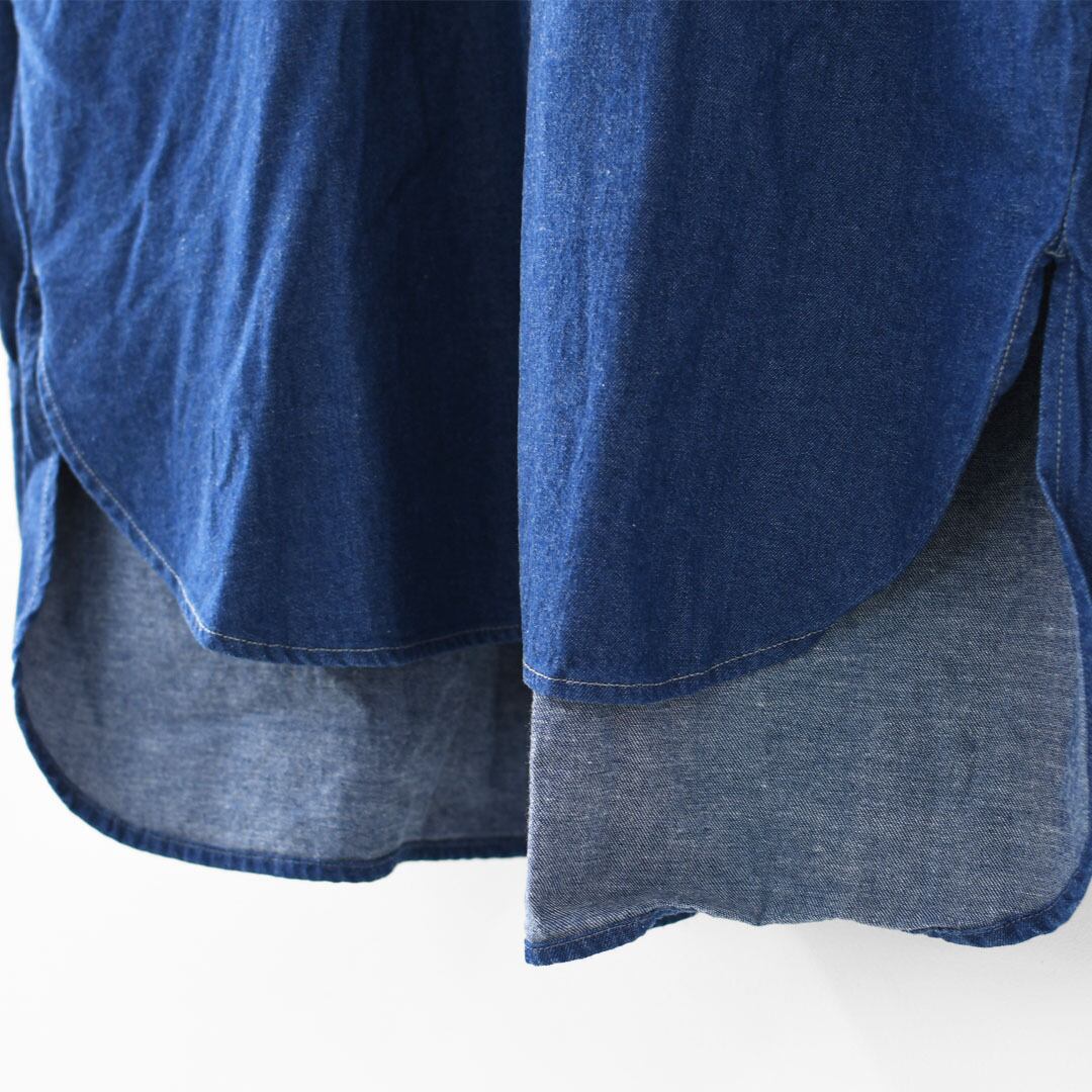 MidiUmi [ミディウミ] tuck sleeve denim shirt [3-739959] タック