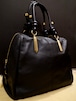 美品★Chloe クロエ ジャネット ミニボストン型 レザー トート ハンド バッグ 黒★ コロンとした可愛らしい形とツイストハンドルが個性的♪ Yahoo!かんたん決済