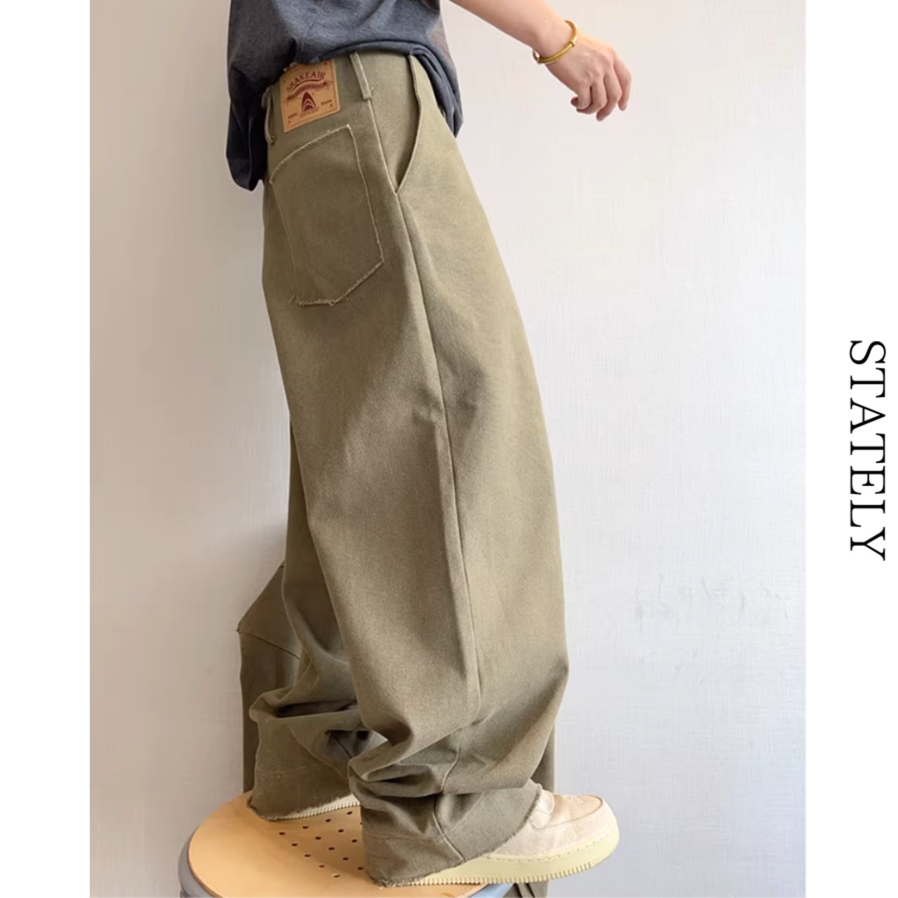 Loose Draping ワイドトラウザーパンツ_B32・画像5