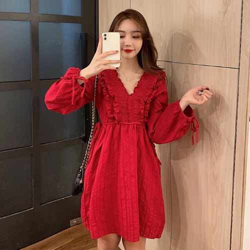 ✞ スカート Vネックレース★ ランタンスリーブ スウィート ✞ゴスロリ SM ミリ 甘ロリ クラロリ 和ロリ エレガント 黒ロリ 姫ロリ 華ロリ BB-BB69119657120