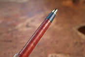★不定期販売★　革軸ペン 【特上ヌメ革節目模様 ブラウン】