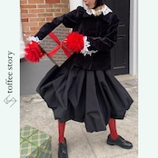 【3color】風景をまとうバルーンの詩色ボリュームスカート《W0208》