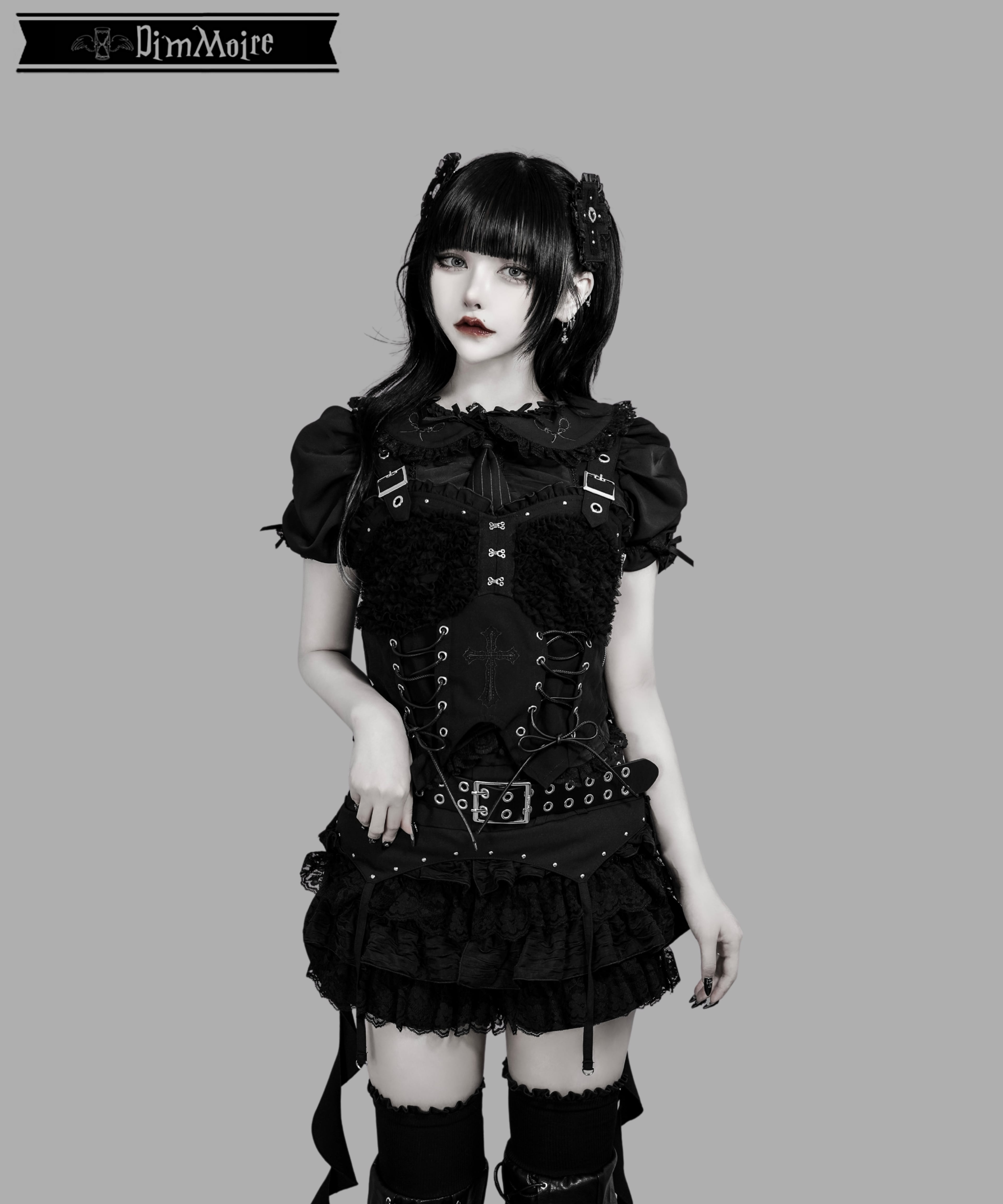 十字の誓いビスチェ‎【Black】 | DimMoire