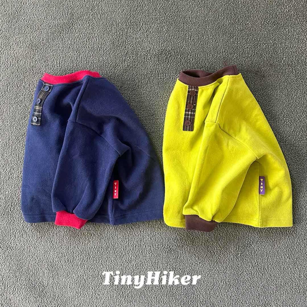 〖取寄〗韓国子供服 / 26winter / TinyHiker / トムソーヤヘンリーネックT / キッズ *XS~XL*