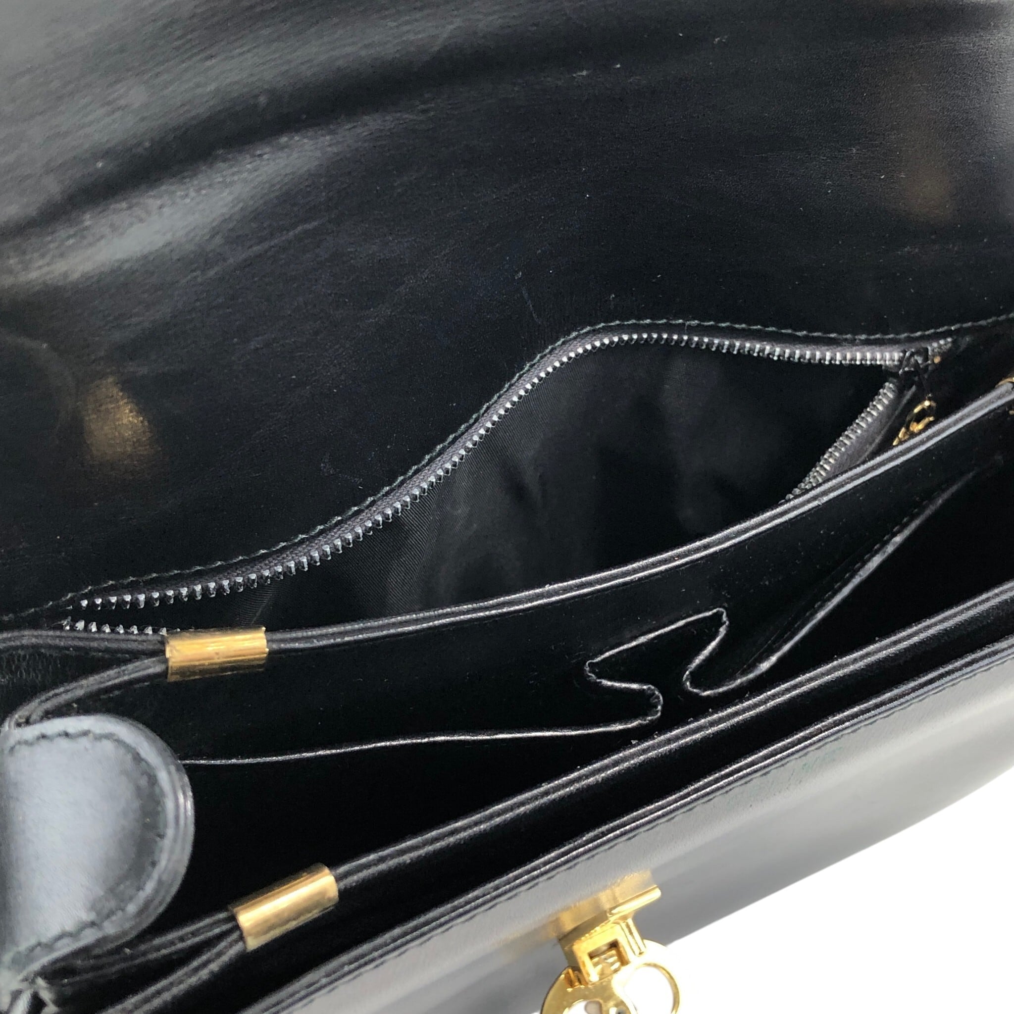 CELINE セリーヌ ショルダーバッグ ブラック ブラゾン レザー vintage